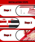 Step-by-step assembly of 3 Pack Manure Forks With Long Metal Handles Heavy Duty Muck Rake For Gardening And Farm Clean Up Horse Stall Bedding