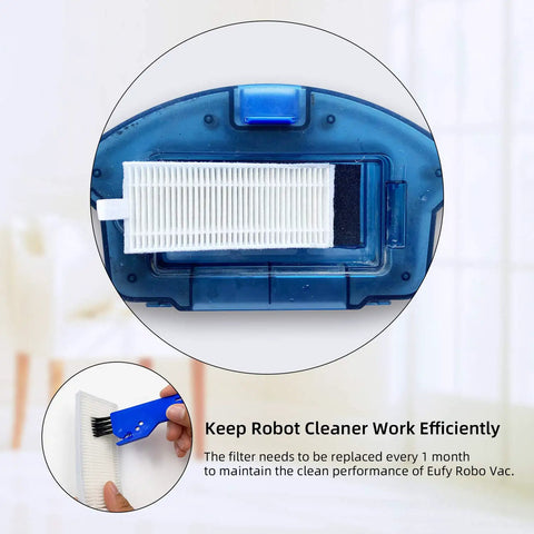 Must Have Replacement Cleaning Kit For RoboVac 11S Slim 11S Plus 30C 25C 35C Robotic Vacuum Cleaners filter and cleaning tool