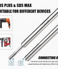 Zeliceka concrete hole saw kit with SDS Plus/Max shanks; two long metal bits for 30–115 mm masonry holes