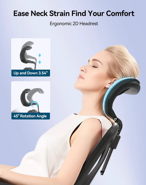 M57 Ergonomic Mesh Office Chair With High Back 3D Armrests Lumbar Support Adjustable Headrest And Tilt Ultra Comfy Big And Tall