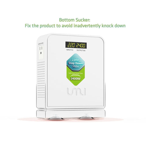 Heavy Duty 2400W Step Down Voltage Converter For US To Europe Use 220V To 110V Power Transformer with auto mode display