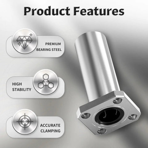 LMK12LUU Square Flange Linear Ball Bearing Set 12mm ID By 21mm OD By 57mm Length product features like premium steel and stability