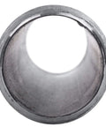 Close-up of one half inch by one inch black pipe nipple, part of a ten pack malleable cast iron for dope industrial decor and vintage DIY furniture.