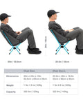 Comparison of Chair Zero and Chair Zero L in Ultralight Backpacking Camp Chair That Packs Smaller Than a Water Bottle, Weighs Just 1.1 Lbs