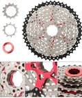 8 Speed 46T Hollow Mountain Bike Cassette Freewheel Kickass Upgrade for Smooth Shifting and Lighter Ride, parts close-up