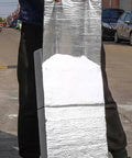 Hella Tough Asphalt Roof Shingle Repair Tape With Reflective Aluminum Foil Backing, showing 1 meter wide roll held upright.