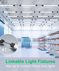 Plug In LED Light Fixture 2Ft Linkable 5000K Under Cabinet Lighting 2500 Lumens 18W Triproof installed in warehouse