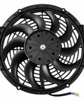 Badass 12 Inch Radiator Cooling Fan 800 Cfm 12 Volt Electric Upgrade with heavy-duty black plastic fan blades.