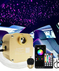 16W RGBW Twinkle Fiber Optic Lights With App Control, Music Activated, 430pcs of Mixed Optical Fibers illuminating car ceiling