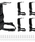 5 Pack Fire Extinguisher Mount Brackets 5 Lb Metal Strap Holder for Homes, Garages, Warehouses, Cars, Factories, Ships, Heavy Duty, No Fuss Install, Secure Mounting Kit shown with screws and gaskets