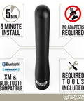 Truck Antenna For Ford F Series F 150 F 250 F 350 Super Duty Raptor Bronco Lightning And RAM 1500 Short 4 Inch Antenna Anti Theft Carwash Safe Easy Install Durable Aluminum Body with Bluetooth compatibility settings.