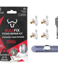 Heavy Duty Drywall Anchor Repair Kit To Slap Over Pulled Out Holes Fast Installs Right Back Into Old Spots with screws and drill bit