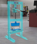 12 Inch Press Brake Attachment For Hydraulic Shop Presses Beefed Up Heavy Duty Metal Bending Tool installed on workshop press