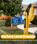 Cordless Garden Tiller Cultivator Tool Only With 250 RPM Brushless Motor 48 Steel Tines 8.7 Inch Tilling Width 6.3 Inch Depth Compatible With 20V And 60V MAX Batteries Electric Rototiller For Easy Soil Prep showing battery level display at 98 percent