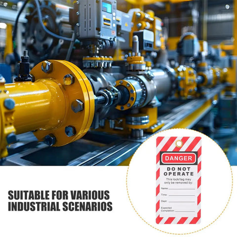 Industrial Safety Warning Tags And Lockout Tags For Equipment Repair Do Not Operate Labels on factory machinery
