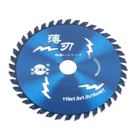 Portable Mini Table Saw Featuring Adjustable Zero To Forty Five Degree Angle Guide with blue saw blade for precision cutting.