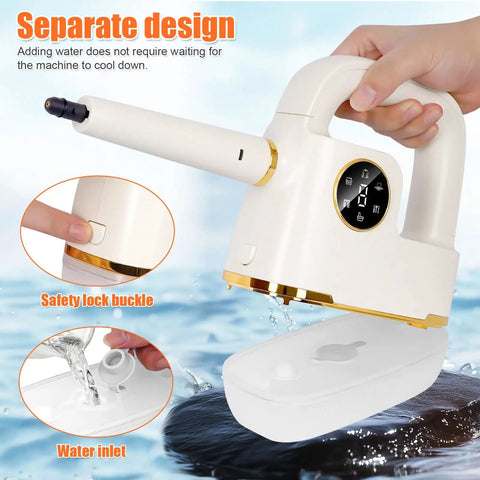Handheld Steam Cleaner With LCD Display And One Click Control, 10 In 1 High Pressure Steam Cleaner for versatile cleaning.