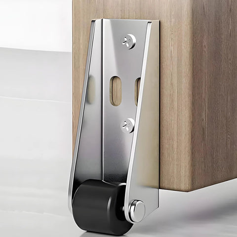 4 Pack Door Droop Support Wheels Set For Sliding Doors Cabinets And Furniture Stability Stainless Steel And Nylon Bottom Track