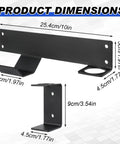Wall Mount Jack Stand Organizer For Hydraulic Floor Jacks, Heavy Duty Car And Truck Tool Storage Rack, showing dimensions.