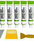 Fiberglass Boat Repair Paste Quick Dry Putty Kit For Scratches And Cracks Gelcoat Touch Up No Mess Gel For Boats Cars And More Black 5 Piece Easy Sand Free Repairs Durable Gelcoat Repair with tubes and tools