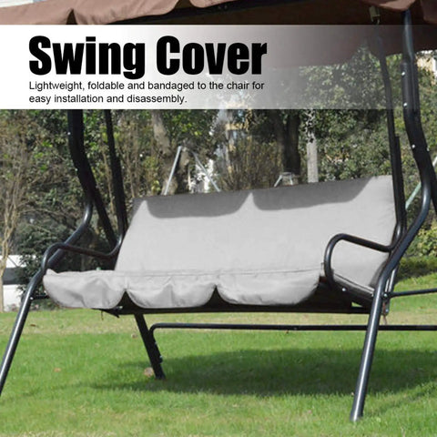 Grey 3 Seater Swing Cushion Cover Replacement For Patio Garden Yard easy to install on outdoor swing set