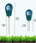 3 In 1 Soil Tester With Long And Short Probes For Moisture Fertility And Plant Water Needs, shown with size dimensions