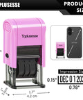 No Sweat Self Inking Date Stamp With Twelve Year Range And Clean Purple Base Quick Office Dater, 3" tall, precise document marking.