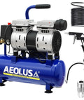 Heavy Duty Portable Air Compressor 9L 115 Psi with reinforced hose, quick connector, tire gauge and compact design.
