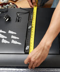Heavy Duty Drywall Anchors Kit 300 Pieces With Screws And Plugs White POM Material displayed next to measuring hands