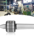 Heavy Duty Lathe Live Tailstock Center with Morse Taper #4 for precise turning, carbon steel construction in workshop setting