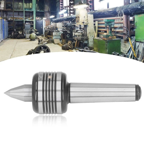 Heavy Duty Lathe Live Tailstock Center with Morse Taper #4 for precise turning, carbon steel construction in workshop setting