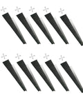10 set of Premium Garage Door Seal And Brush Sweep Set For Roll Up Doors 39.37 Inch Length shown with mounting hardware