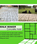 Oversized Walk Maker Concrete Molds 10 Grid Paver Form No Brainer DIY Pathway Lawn Patio Garden showing stone paths and mold