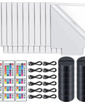 Dope 12 Pack LED Light Base Kit With Clear Acrylic Sheets For 3D Night Lamps 16 Colors And 4 Modes Remote Control USB Power DIY Craft Room Bar Gift Square Sheet Display Bases showing components