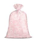 Pink Jumbo Plastic Gift Bag With Baby Girl Design Includes Tag And Tie 56 x 36 Inches Extra Large perfect for baby showers