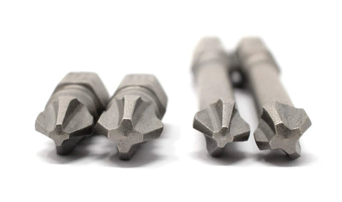JIS Screwdriver Impact Bits Set Of Four For Standard And Long One Quarter Inch Drive Magnetic Hardened S2 Steel close-up