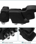 Heavy Duty Rubber Toggle Latch M6 And M8 Black Cabinet Catch For Truck Toolbox With Vibrations Buffer Quick Install Buckle Replacement, rubber material