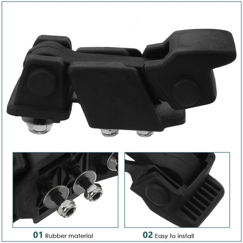 Heavy Duty Rubber Toggle Latch M6 And M8 Black Cabinet Catch For Truck Toolbox With Vibrations Buffer Quick Install Buckle Replacement, rubber material