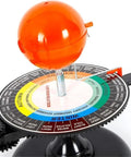 Three Ball Totally Hands On Sun Earth Moon Orbital Model Kit For Home And School Realistic 3D Solar System That Shows Day Night Seasons Eclipses Moon Phases With Mechanical Linkage, orange desktop model