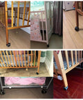 Kickass Two Inch Swivel Caster Wheels For Furniture, Smooth As Butter Silent Nylon Castors With Grip Stem on crib legs