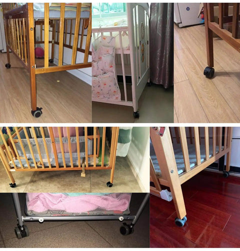 Kickass Two Inch Swivel Caster Wheels For Furniture, Smooth As Butter Silent Nylon Castors With Grip Stem on crib legs