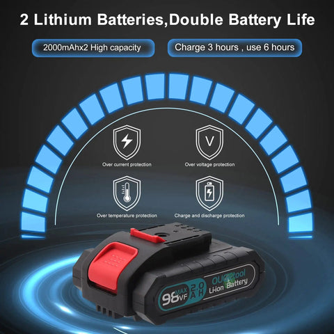 Tile Vibration Leveling Tool With Suction Cup Handheld Vibrator batteries, dual 21V 2000mAh lithium with protective features