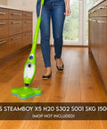 Premium Steam Pocket Replacement Mop Pads In Bright Coral For Steamboy H2O X5 S302 Machines used with a steam mop on wood floor.