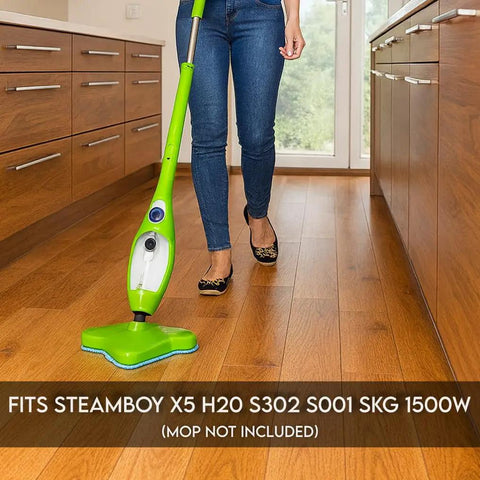 Premium Steam Pocket Replacement Mop Pads In Bright Coral For Steamboy H2O X5 S302 Machines used with a steam mop on wood floor.