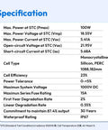 Power Up Anywhere With This 100W Mono Solar Panel Featuring Bifacial Technology 12V Off Grid PV Module Specification List