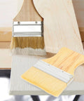 Three Piece Flat Paddle Oil Painting Brushes Set With Poplar Wood Handles And Wool Bristles For Wall Deck And Acrylic Painting