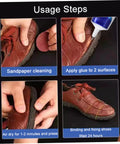 Heavy Duty Shoe Sole Glue Adhesive Waterproof Repair For Sneakers Boots Leather Handbags And Heels Multipurpose Professional Glue Beast Bond For Soles And Other Materials usage steps on leather shoe.