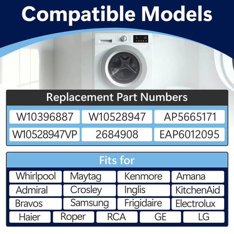 Heavy Duty Washer Basket Driven Hub Kit And Bushing Set For Whirlpool Maytag Kenmore And VMW Washers compatibility chart