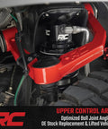 Forged Upper Control Arms For 2007-2018 Chevy GMC 1500 Trucks Solid Aluminum Construction, POM Ball Joints installed view