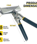 6 Inch Hand Seamer For Sheet Metal Straight Jaw Bender Tool With Non Slip Handle dimensions and features displayed